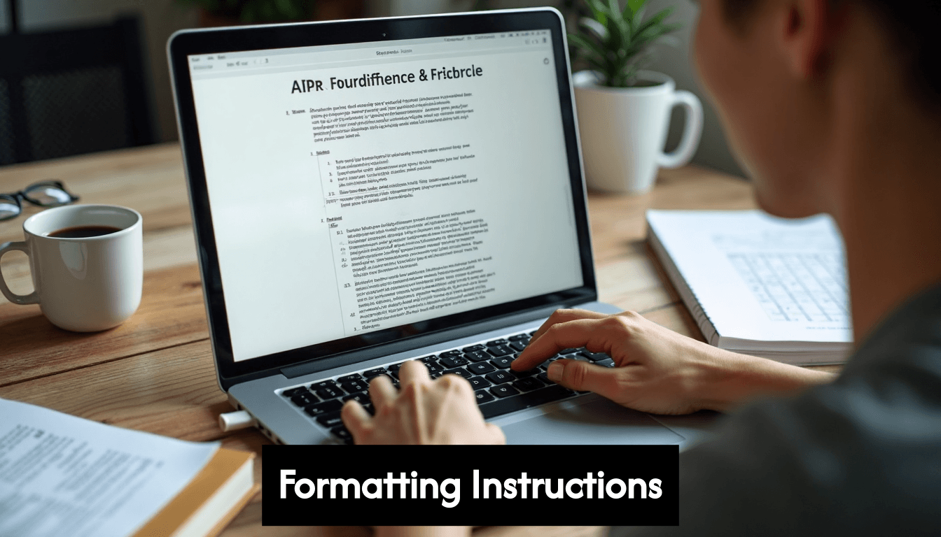 Hands typing APA formatted reference page