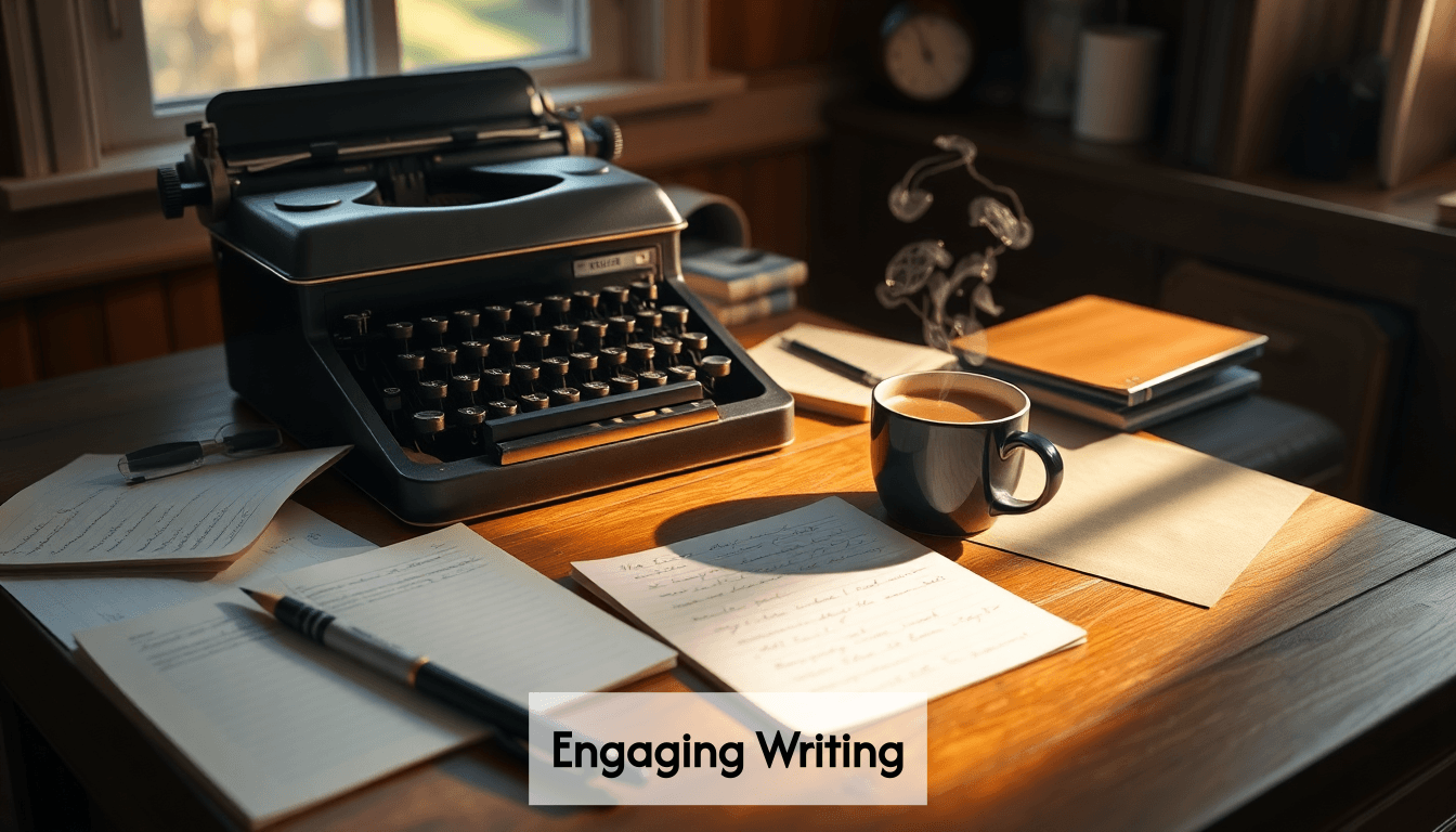 Writer's desk with coffee