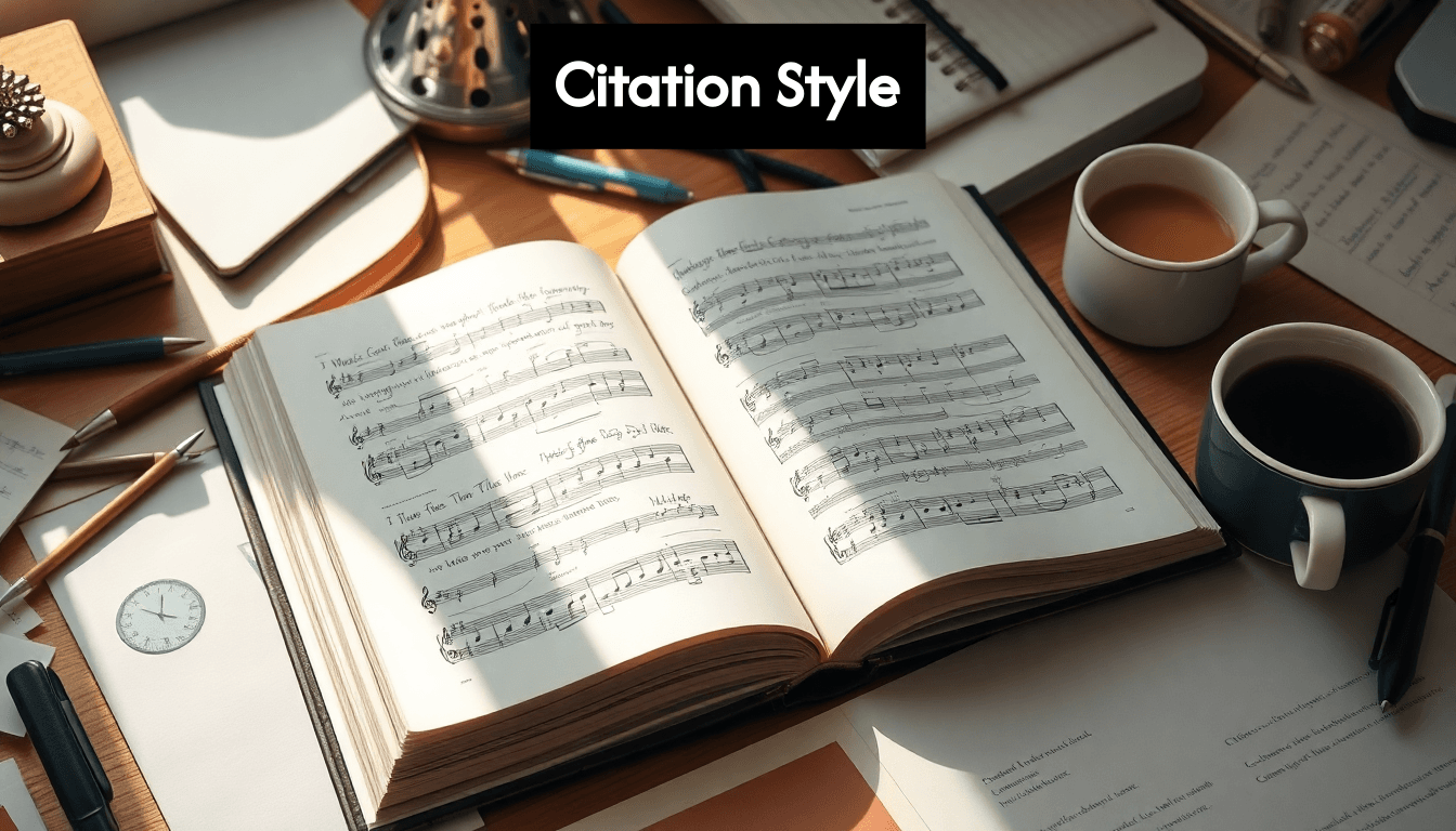 Open book of music theory