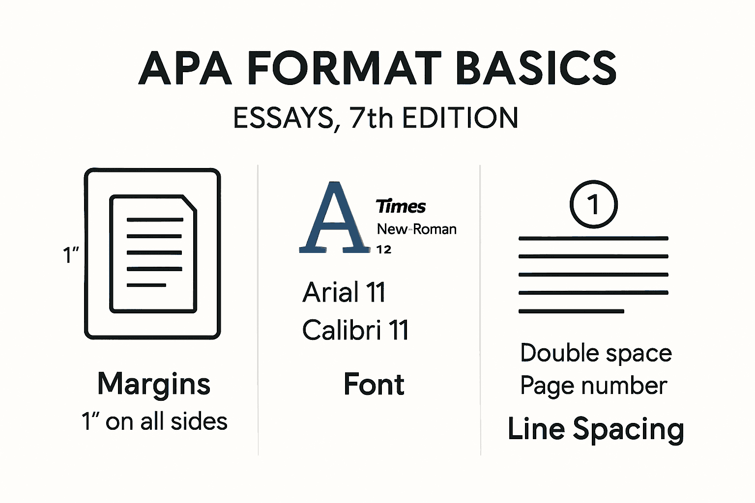 APA 7th edition formatting essentials visual guide