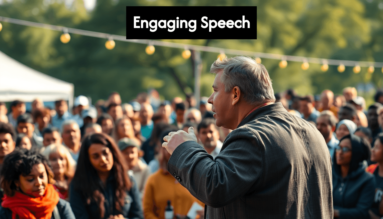 A passionate activist speaking to an engaged audience