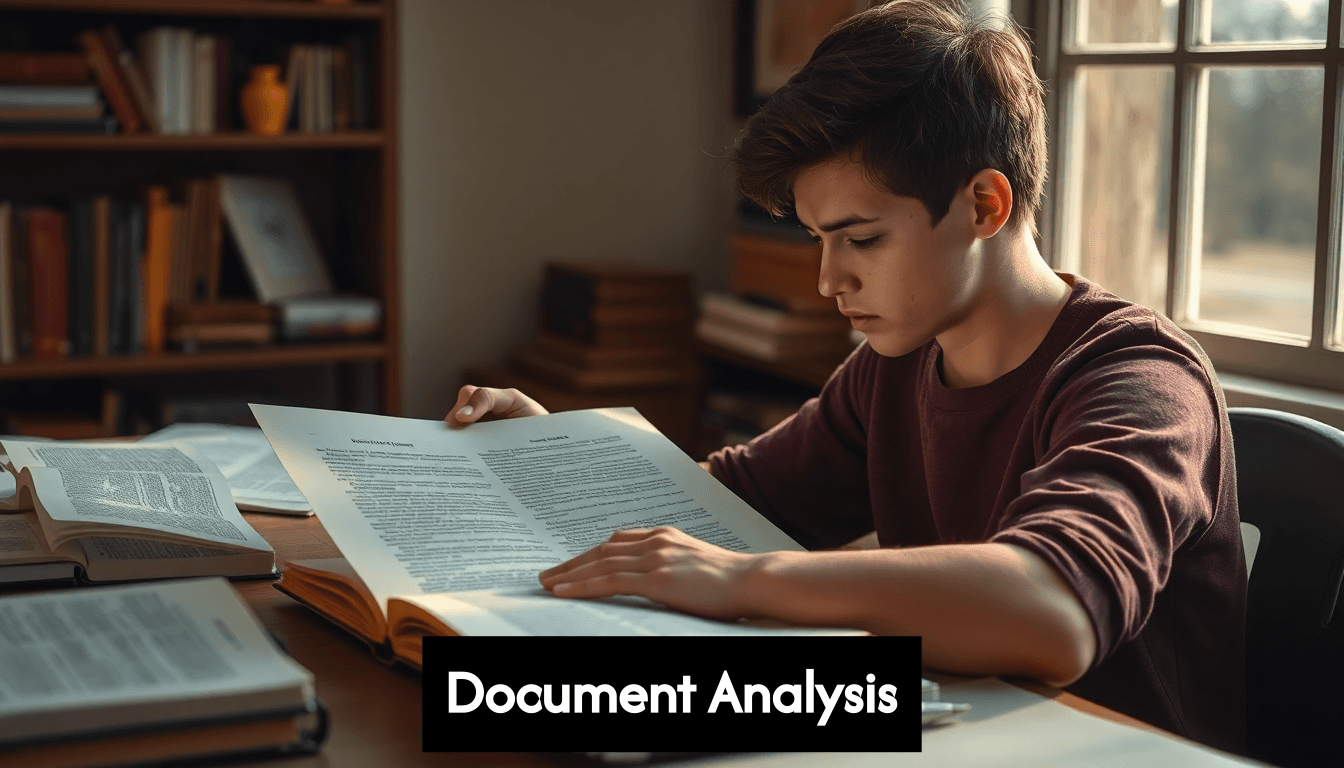 Student in deep analysis