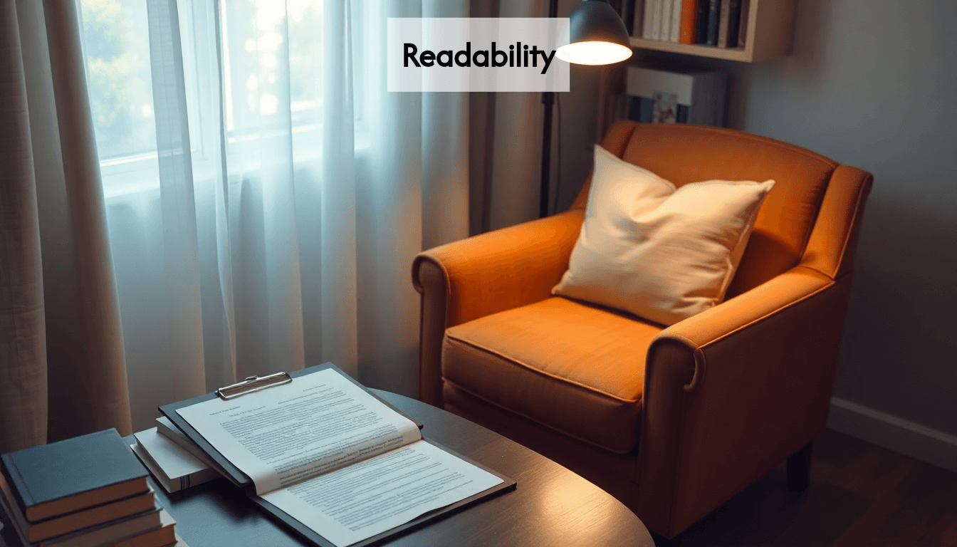 Reading environment with double spaced essay